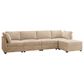 HOMLUX 5-Piece Mod Sectional with Ottoman in Beige, , large