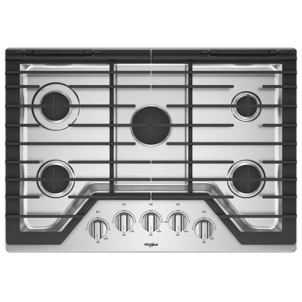 Whirlpool 30" Gas Cooktop in Stainless Steel, , large