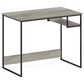 HOMLUX Moretti 35" Study Desk with Open Storage Space in French Oak Grey, , large