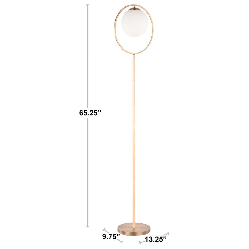 Grandview Gallery Moon Floor Lamp in Gold, , large