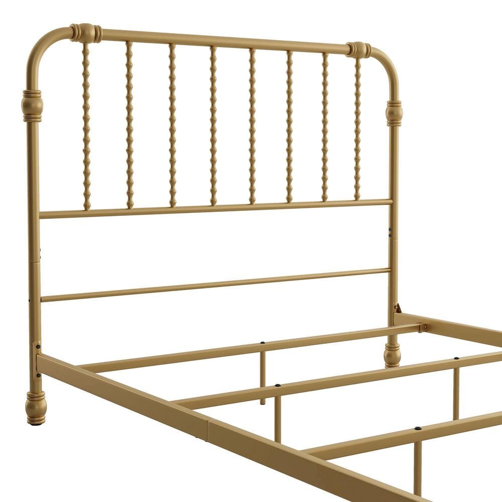 Furniture of America Wren Full Spindle Kids Bed in Gold, , large