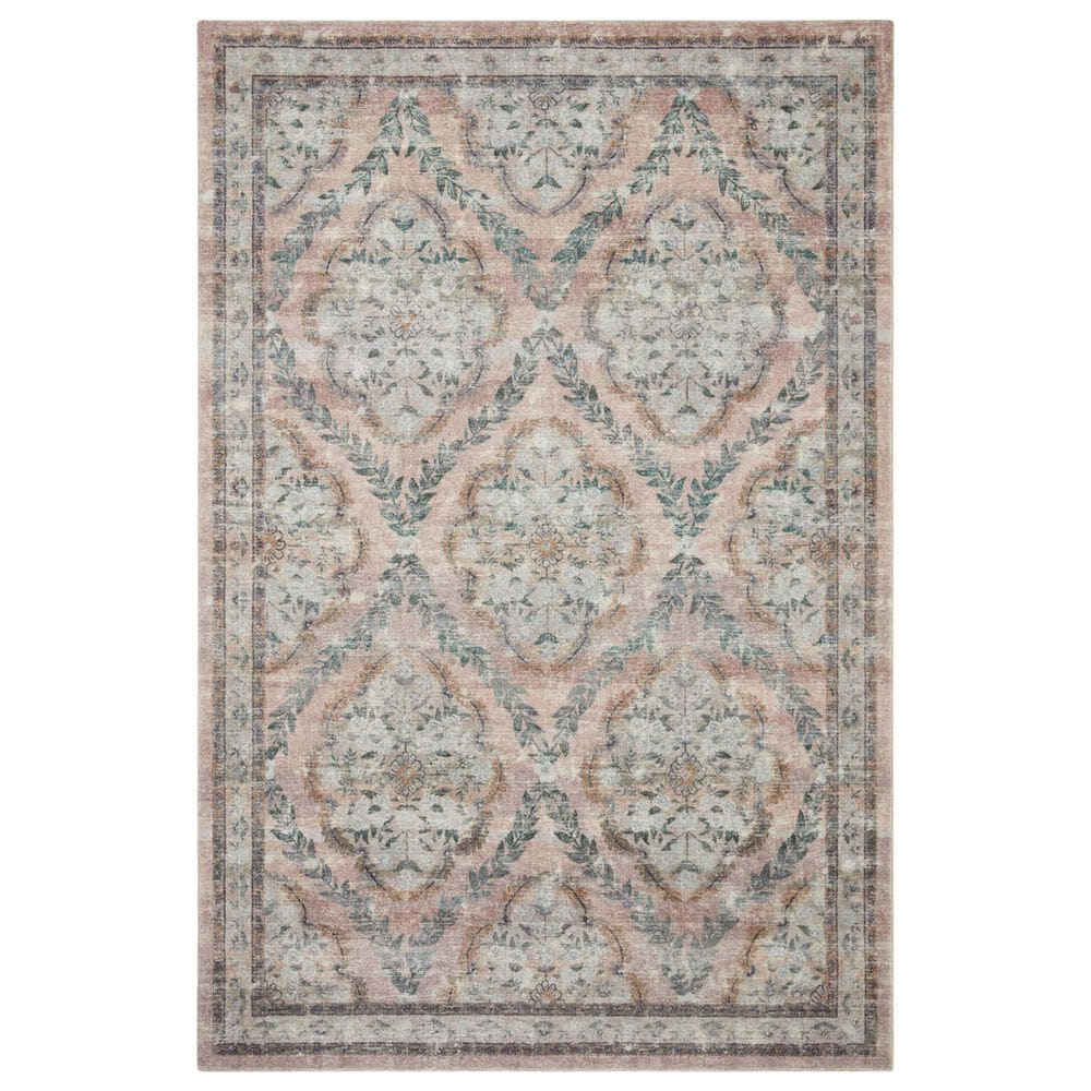 Loloi Courtyard 5" x 7"6" Chateau Blush Area Rug, , large
