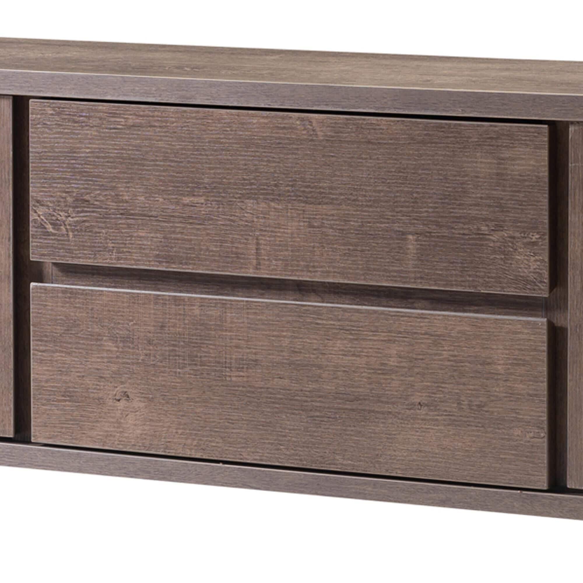 Global Movement Italia 2-Drawer TV Stand in Walnut Oak
