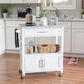 Linon Home Decor Cameron Kitchen Cart in White and Grey, , large