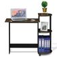 HOMLUX Compact Computer Desk with 3 Side Storage Shelves in Columbia Walnut and Black, , large