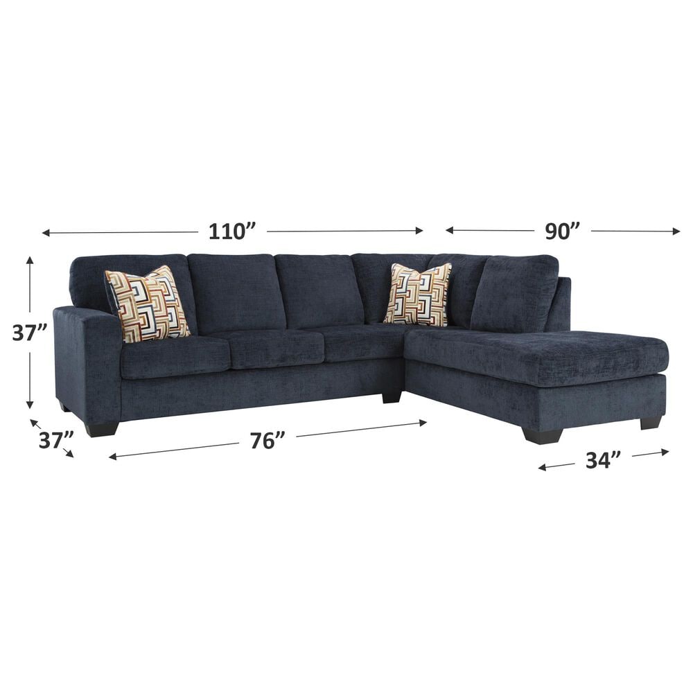 Ashley Aviemore 2-Piece Sectional with Right-Facing Chaise in Ink, , large