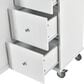 HOMLUX 53" Rolling Mobile Kitchen Island with Solid Wood Top and Locking Wheels in White, , large