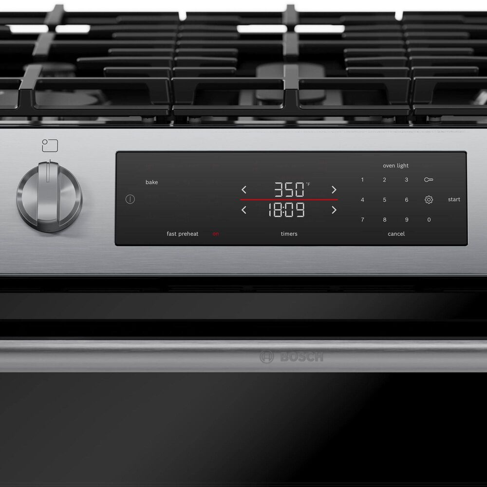 Bosch 100 Series 5.8 Cu. Ft. Freestanding Gas Range in Stainless Steel, , large