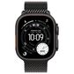 Apple Watch Ultra 3 (GPS+Cellular) 49mm Titanium Case with Titanium Milanese Loop - Small in Black and 2-Year AppleCare+, , large