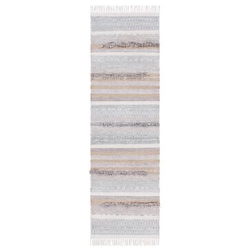 Surya Carpet, Inc. Azalea 2"6" x 8" Charcoal, Pale Blue, Light Beige and Cream Runner, , large