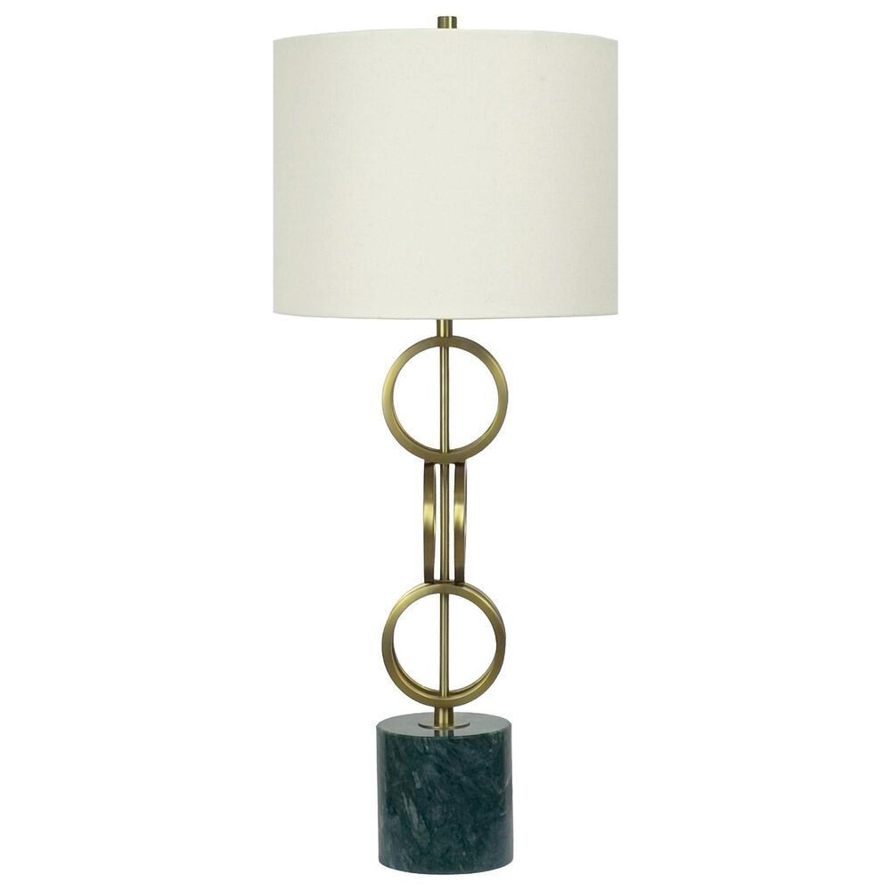 Classy Art Wholesalers Marble Harmony Ring Table Lamp in Green and Matte Golden Bronze, , large