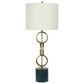 Classy Art Wholesalers Marble Harmony Ring Table Lamp in Green and Matte Golden Bronze, , large