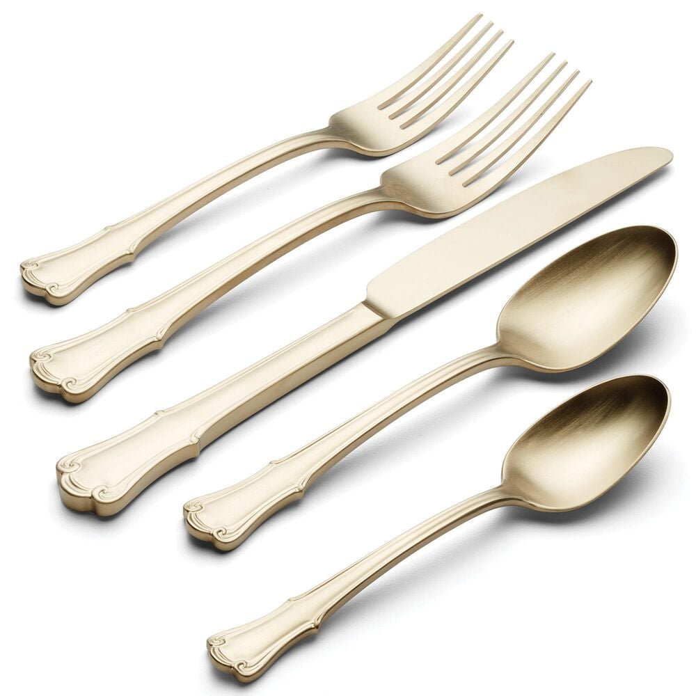 Oneida James Street 20-Piece Flatware Set in Champagne, , large