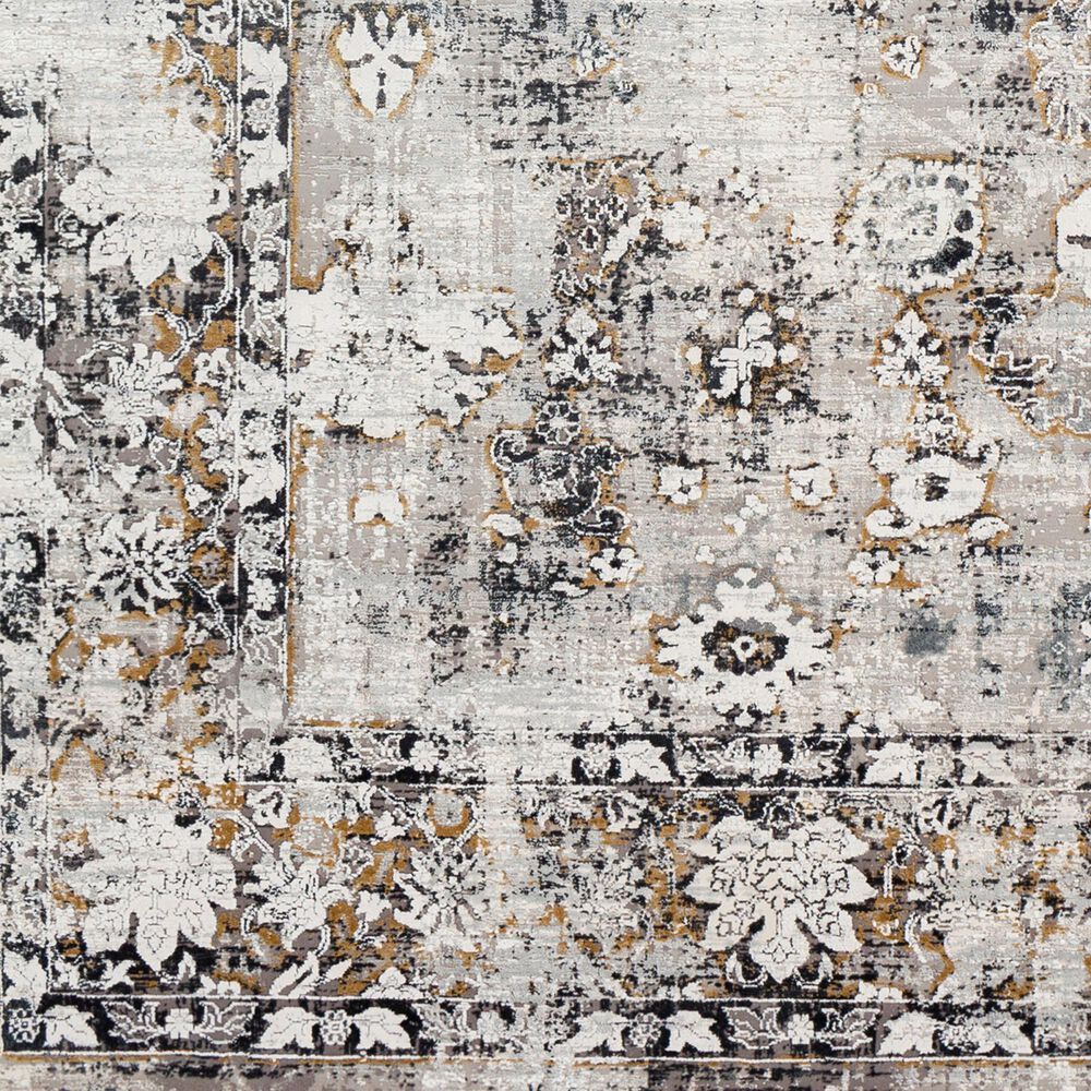 Surya Solar 10&#39; x 14&#39; Black, Gray, Charcoal, Saffron and White Area Rug, , large