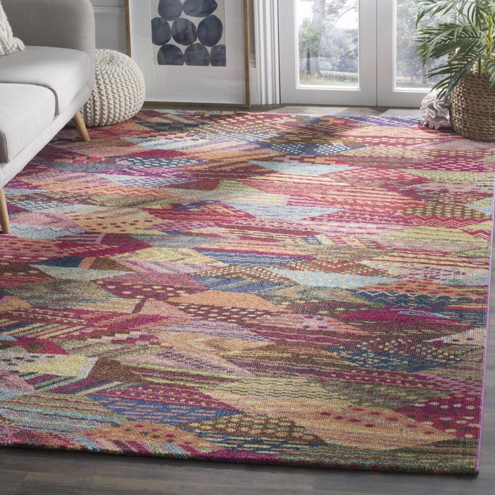 Safavieh Monaco MNC245D 5&#39;1&quot; x 7&#39;7&quot; Multicolor Area Rug, , large