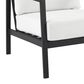 Linon Home Decor Holland Patio Armchair with Black Frame in Natural, , large