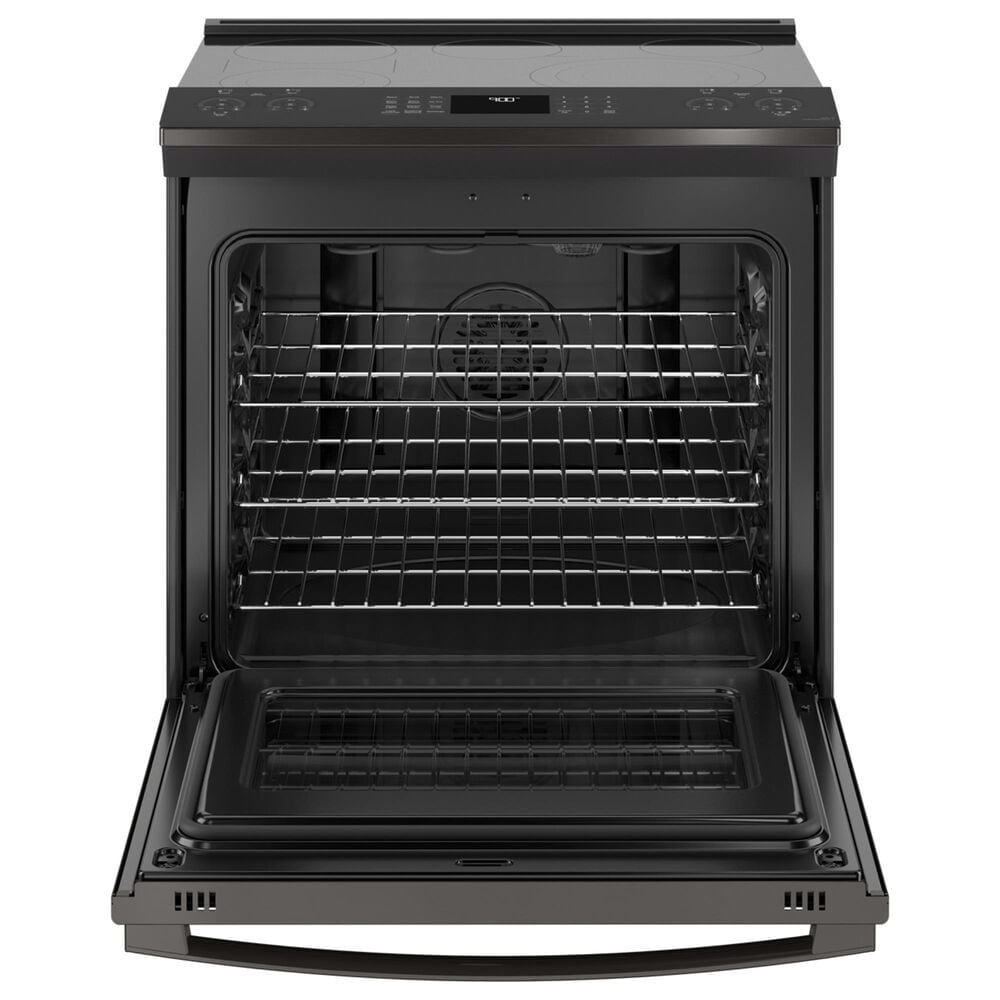 GE Profile 30&quot; Smart Slide-In Electric Rang in Black Stainless Steel, , large
