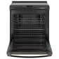 GE Profile 30" Smart Slide-In Electric Rang in Black Stainless Steel, , large