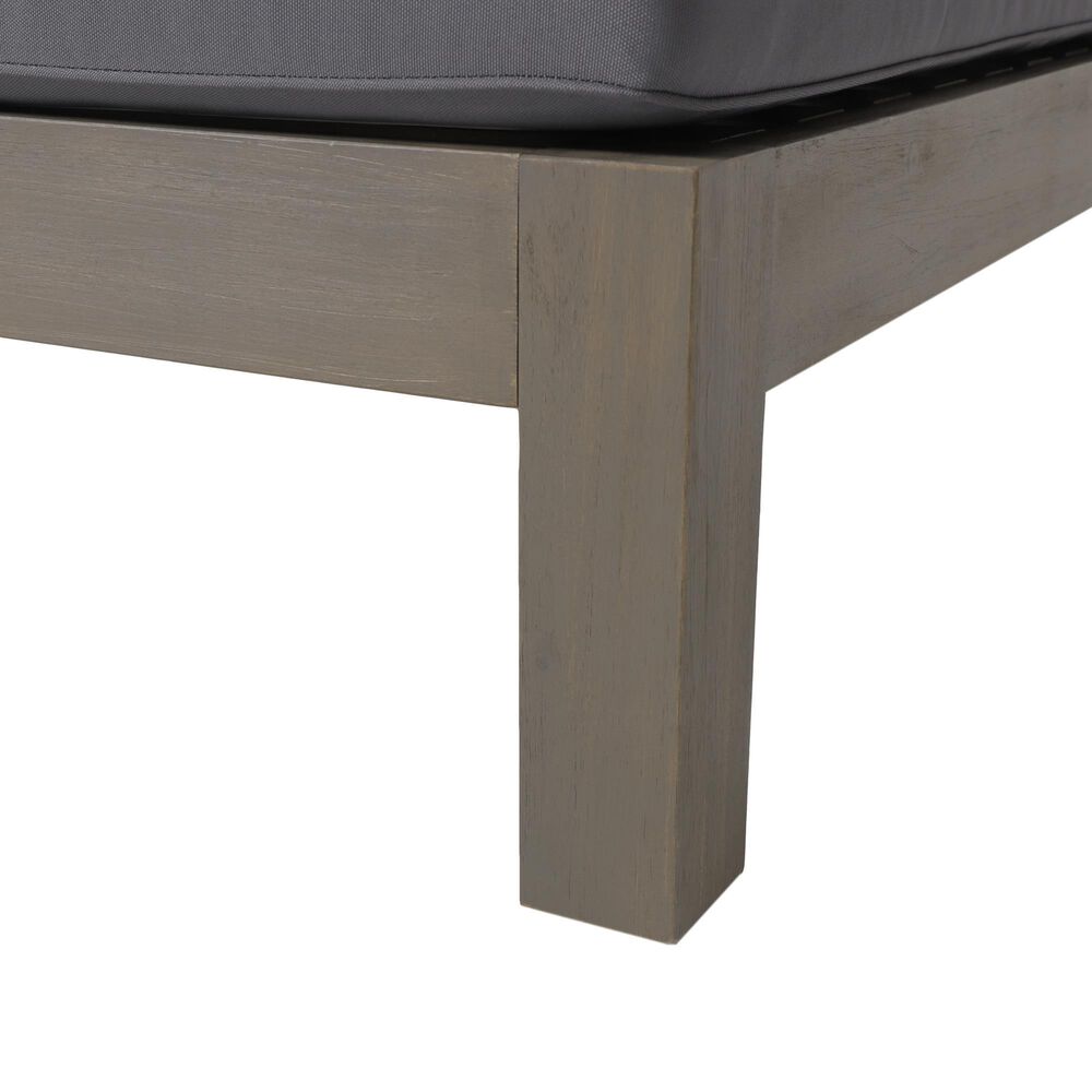 Hearth and Haven Brava Outdoor Corner Bench with Coffee Table in Dark Gray, , large