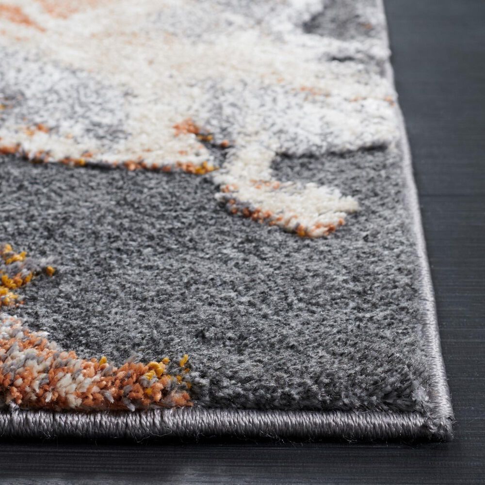 Safavieh Cyrus Shag 3&#39; x 5&#39; Dark Grey and Orange Area Rug, , large