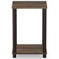 HOMLUX 2-Tier Turn-N-Tube End Table in Walnut and Brown, , large