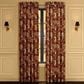 Royal Court Montecito 84" x 41" Window Panel Pair in Red, Spice and Gold, , large