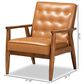 Baxton Studio Sorrento Lounge Chair in Tan, , large