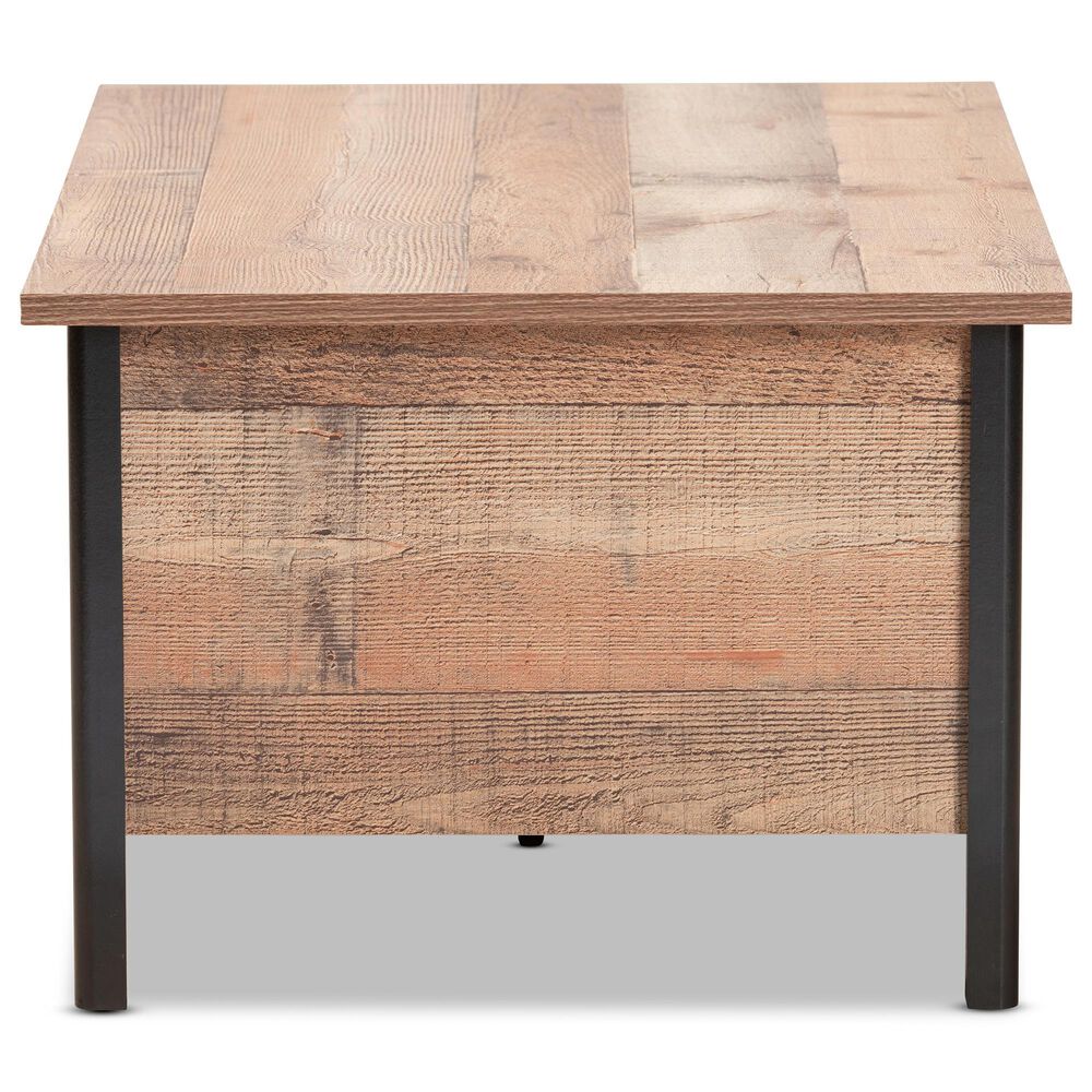 Baxton Studio Vaughan Coffee Table in Oak Brown and Black NFM