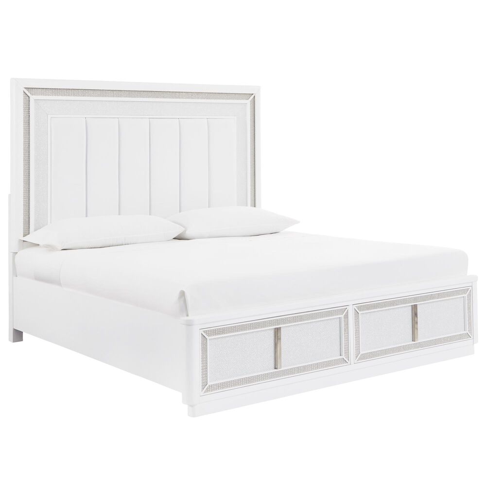 Ashley Chalanna King Upholstered Storage Bed  in White, , large