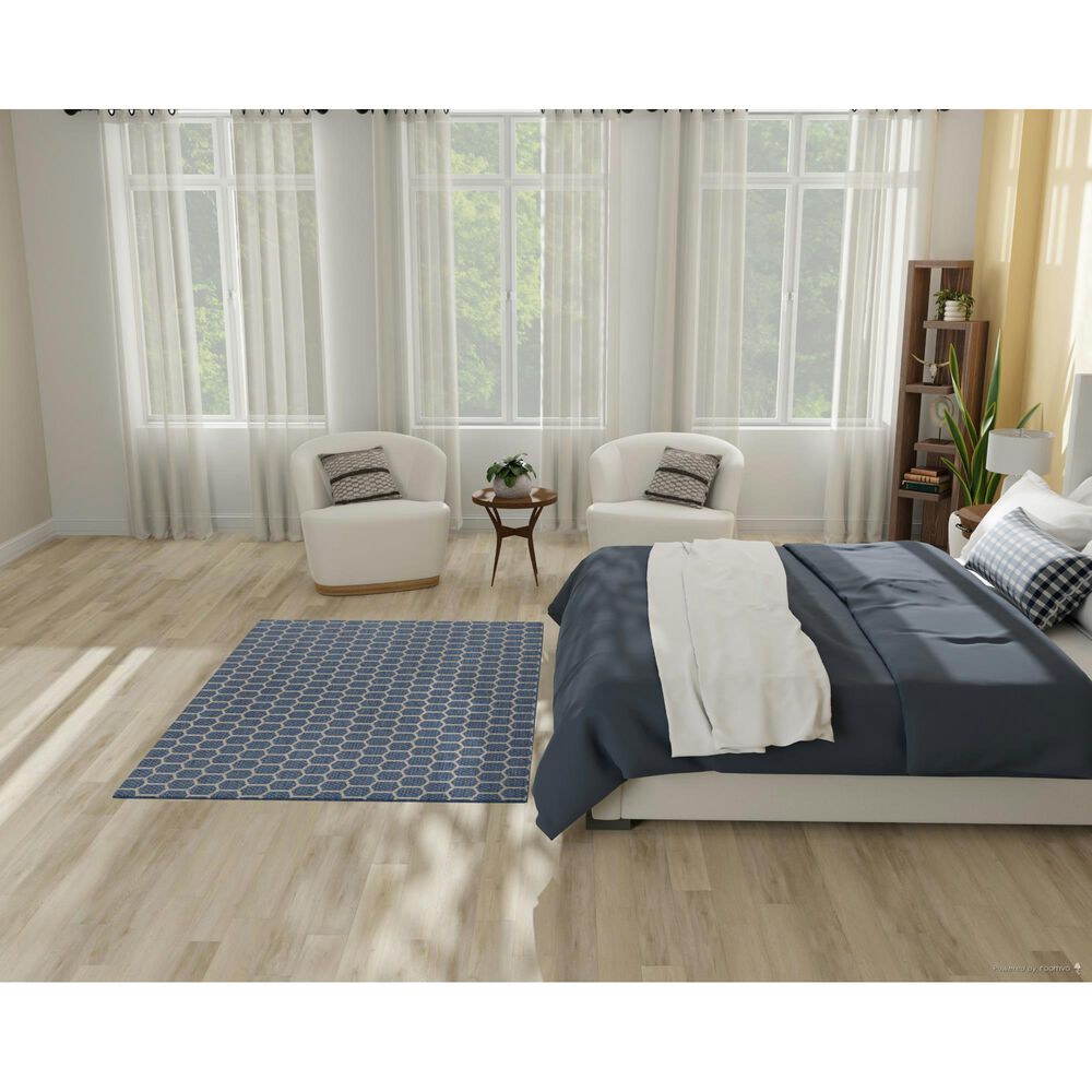 Nourison Twist Reversible 4&#39; x 6&#39; Blue Indoor/Outdoor Area Rug, , large