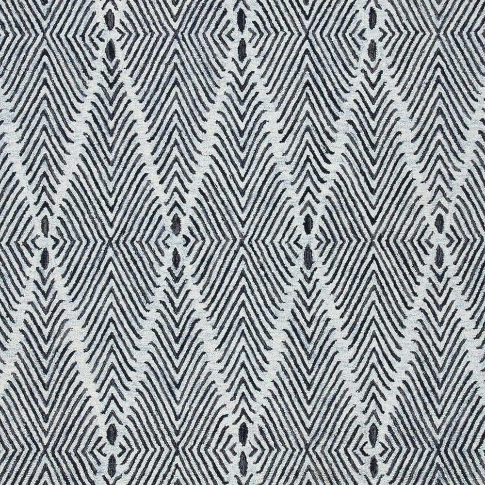 Safavieh Micro-Loop 8&#39; x 10&#39; Light Blue and Charcoal Area Rug, , large