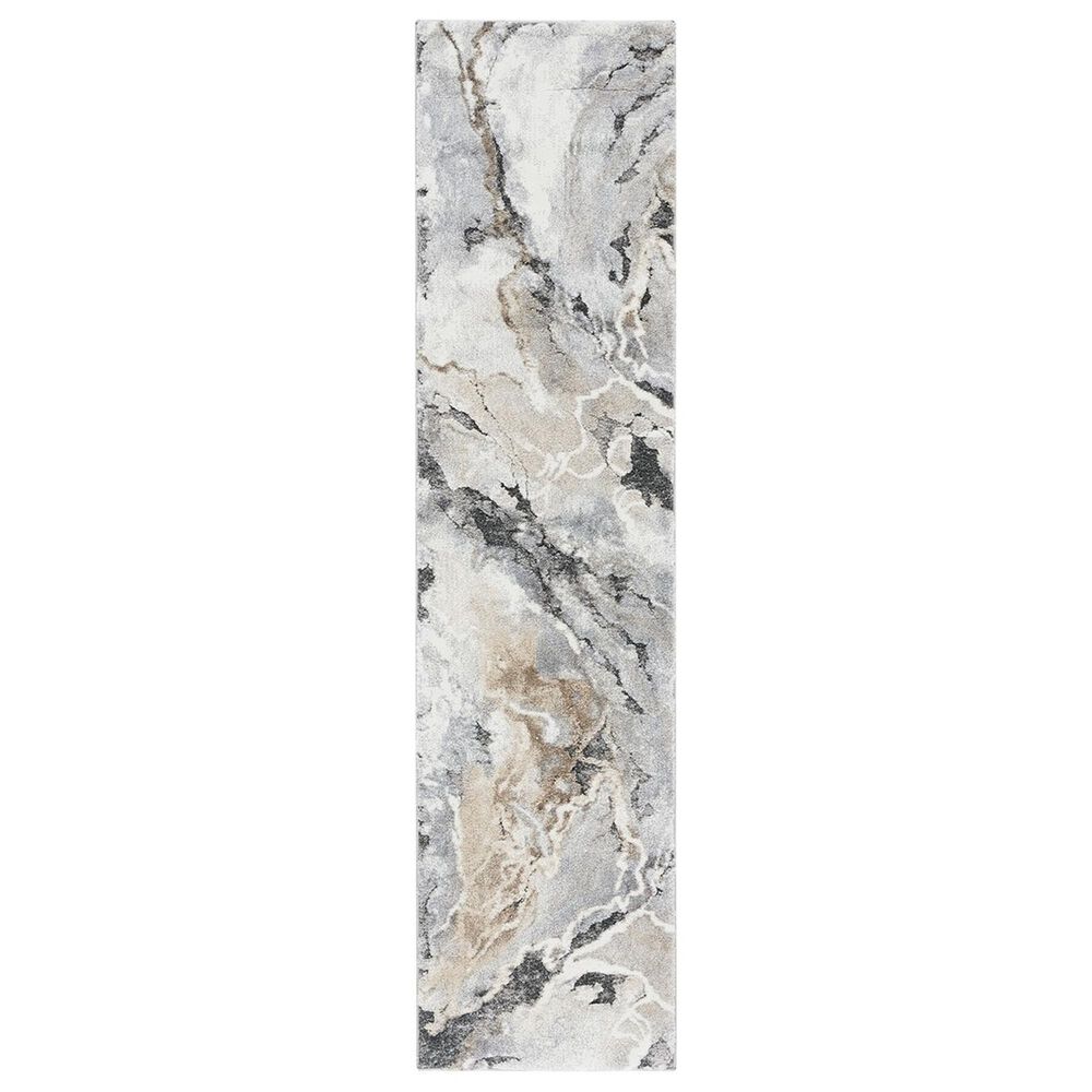 Safavieh Cyrus Shag CYR121G 2"2" x 9" Grey and Beige Runner, , large