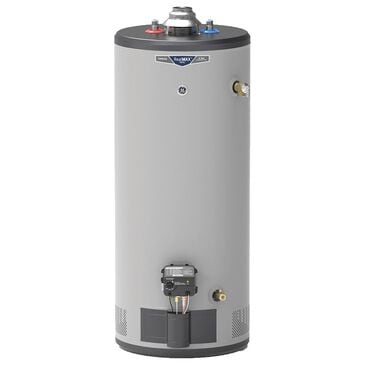 GE Appliances RealMAX Choice 30-Gallon Short Natural Gas Atmospheric Water Heater in Gray, , large