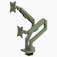 Arozzi Alzare Neo Duo Dual Arm Gas Spring Monitor Arm in Forest Green, , large
