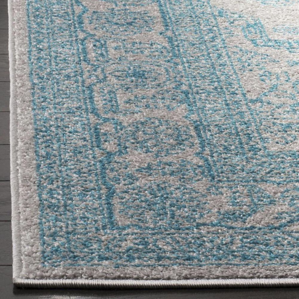 Safavieh Adirondack ADR108L 5&#39;1&quot; x 7&#39;6&quot; Light Grey and Teal Area Rug, , large
