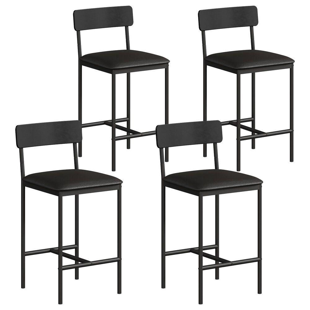 GARVEE 25.5" Bar Stool in Black (Set of 4), , large