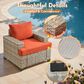 HOMLUX 7-Piece Modular Patio Conversation Set in Orange, , large
