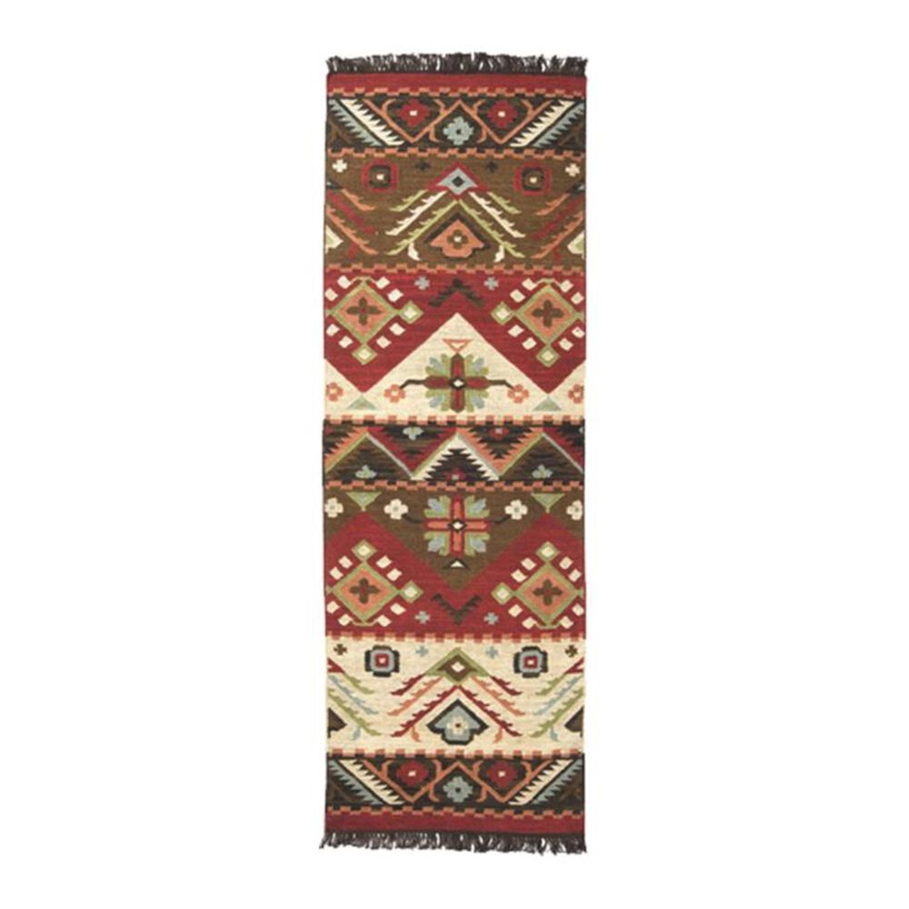 Surya Jewel Tone JT-8 2"6" x 8" Khaki, Red, Brown and Rose Runner, , large
