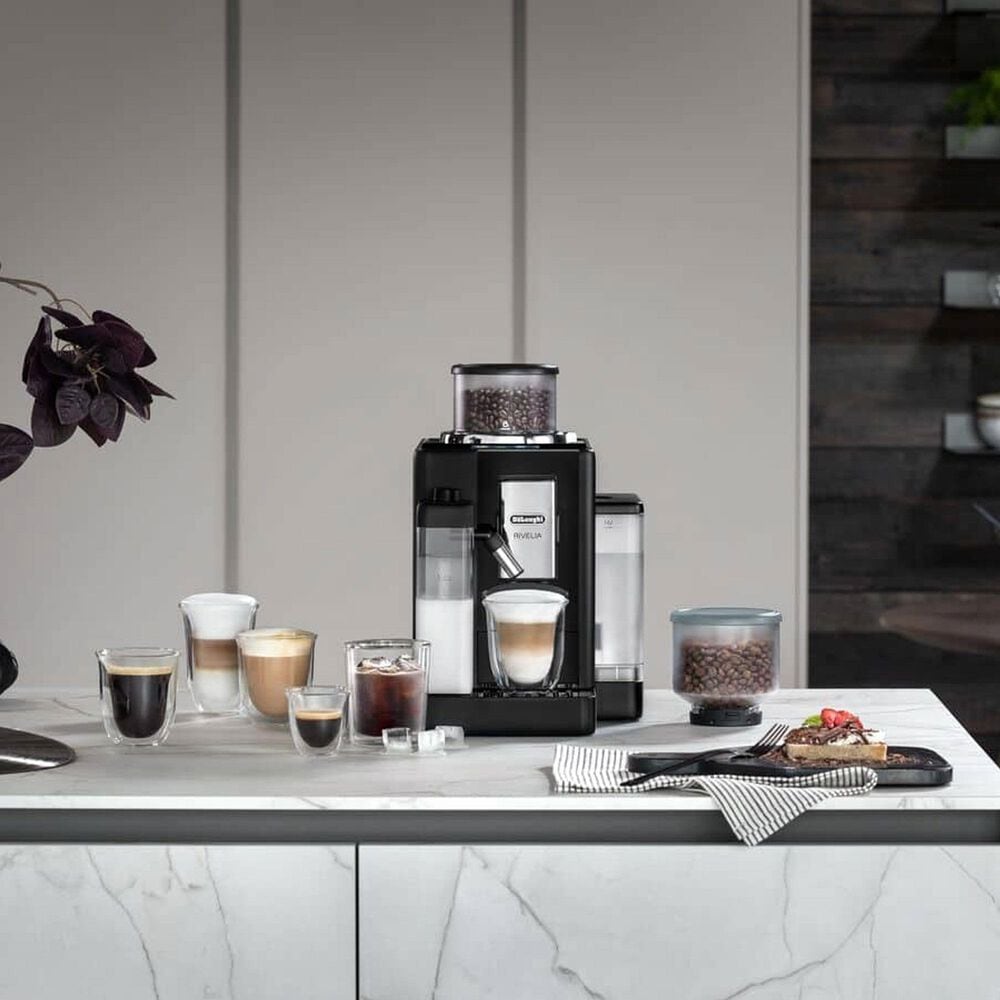 DeLonghi Rivelia 47 Oz Automatic Espresso Machine in Onyx Black, , large