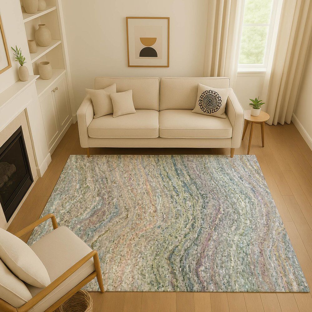 Dalyn Rug Company Lumara LM3 Sage 6'6" x 9'6" Area Rug, , large