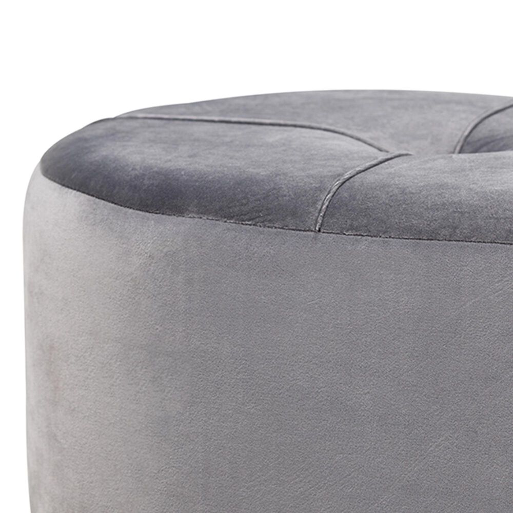 Baxton Studio Simone Ottoman in Grey/Natural, , large