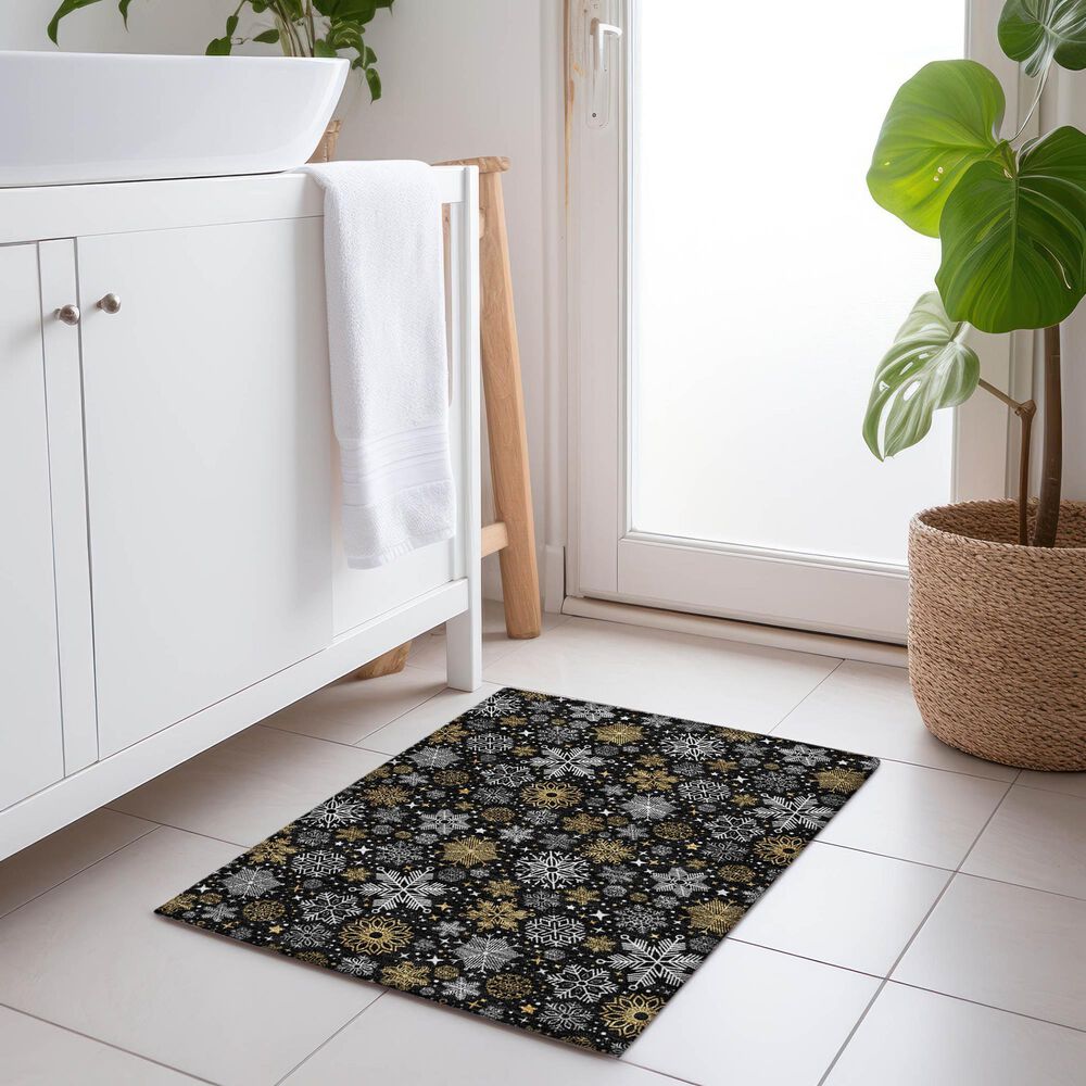 Dalyn Rug Company Wonderland WN31 2&#39;6&quot; x 3&#39;10&quot; Black Indoor/Outdoor Area Rug, , large