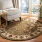 Safavieh Lyndhurst LNH555 5"3" Round Green and Ivory Area Rug, , large