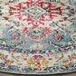Safavieh Monaco MNC243J-5R 5" Round Light Blue/Fuchsia Area Rug, , large