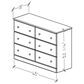Lemoore Essentials 45" 6-Drawer Dresser Only in Saratoga Pine, , large