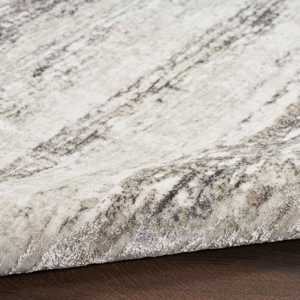 Nourison Glitz GLZ10 Cream and Grey 9&#39; x 12&#39; Area Rug, , large