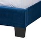 Baxton Studio Clare King Upholstered Panel Bed in Navy Blue, , large