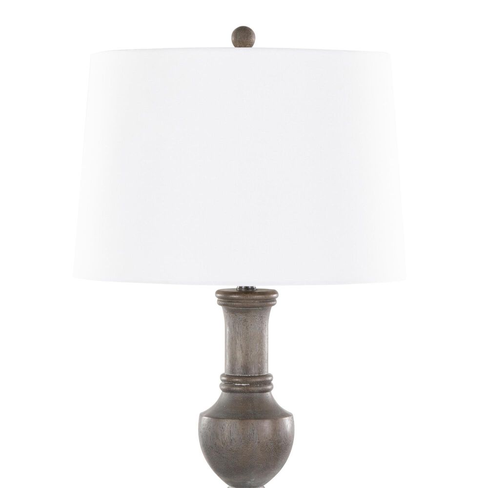 LumiSource Griffin Polyresin Floor Lamp in Grey, , large