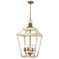 Golden Lighting Haiden 4-Light Pendant in Burnished Chestnut and Distressed Light Gray, , large