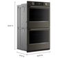 KitchenAid 2-Piece Kitchen Package with Black Ore 30" Smart Double Wall Oven and Stainless Steel 36" Gas Cooktop, , large